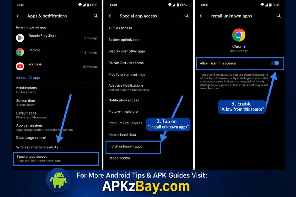 There is a problem parsing the package android apk error illustration with Android robot and warning sign