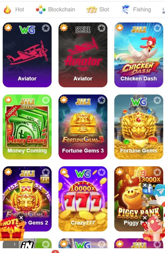 786Fun Game showing multiple game options including Aviator, Chicken Dash, Money Coming, Fortune Gems, Crazy777, and Piggy Bank