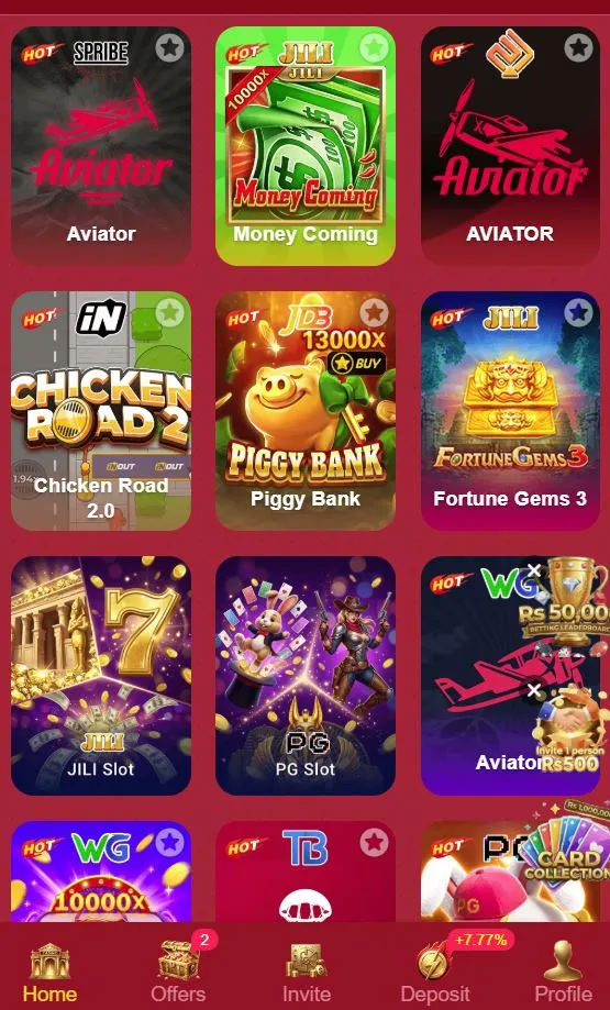 YK888 Game interface screenshot showing Aviator, Piggy Bank, Fortune Gems and slot games dashboard on Android