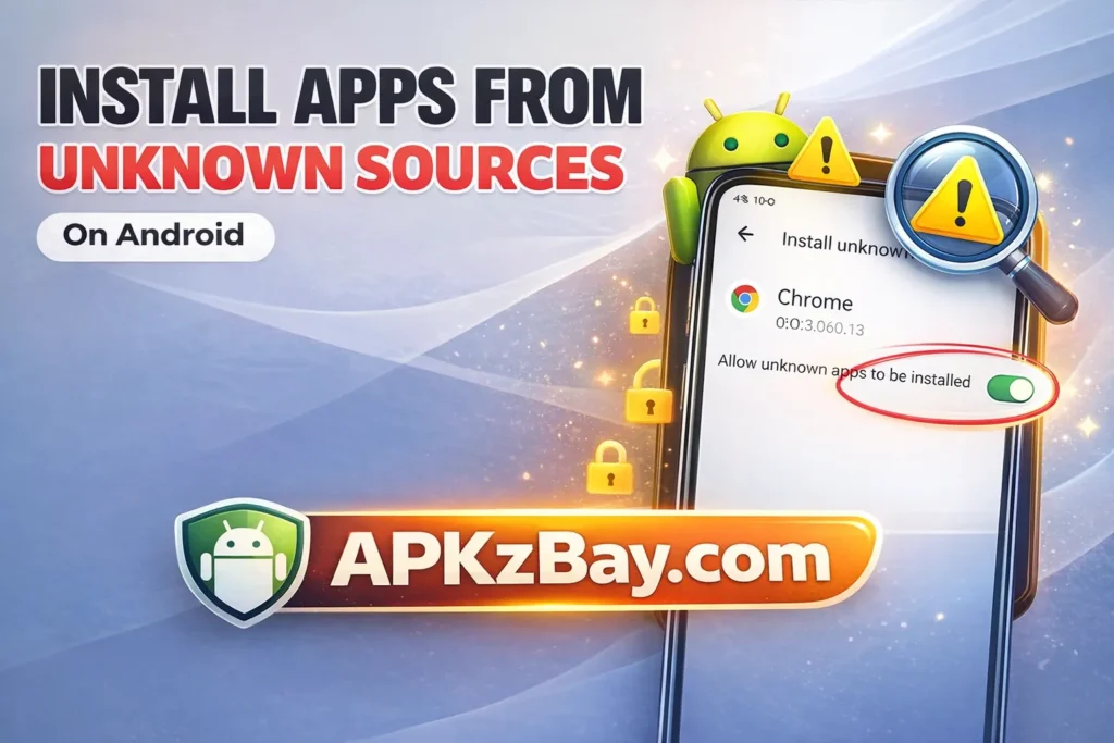 Why is install unknown apps stuck on processing on android: Install unknown apps from unknown sources on Android with APKzBay.com guide and enabled permission screen