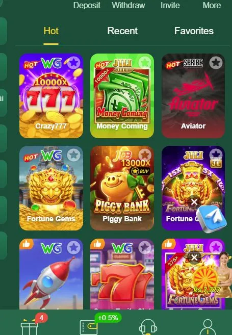 ZH88 Game APK home screen showing hot game icons, bonus-style slot games, Aviator, and app menu options on Android