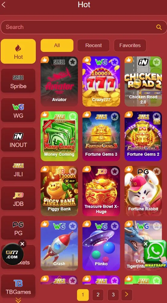 Game categories in Win788 showing hot casino games, slot games, card-style options, crash games, and Android APK gaming menu