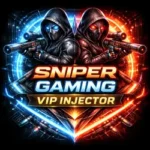 Sniper Gaming VIP Injector APK Logo – Neon Cyber Edition