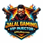 Jalal Gaming VIP Injector APK Logo with APKzBay.com Branding