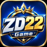 ZD22 Game logo with crown on blue background.